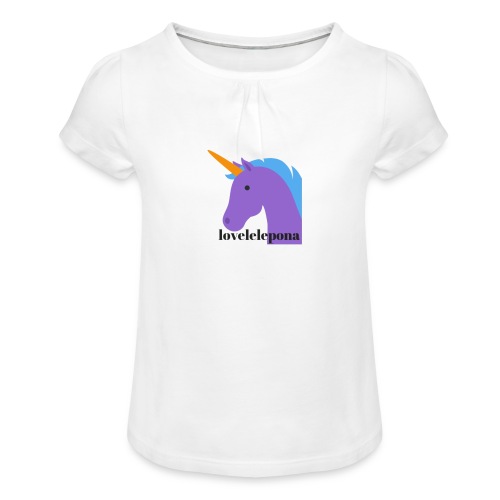lovelelepona kinderen - Meisjes-T-shirt met plooien