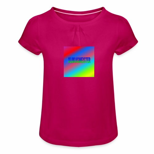 Lukas Minecraft Navn - Pige T-shirt med flæser