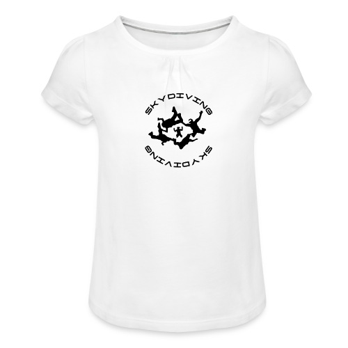 skydiving - Mädchen-T-Shirt mit Raffungen