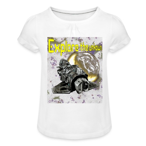 Explore the unknown - Girl's T-Shirt with Ruffles