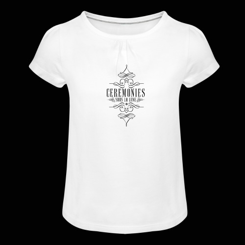 Sous La Lune, exclusive Ceremonies' Merch - T-shirt à fronces au col Fille