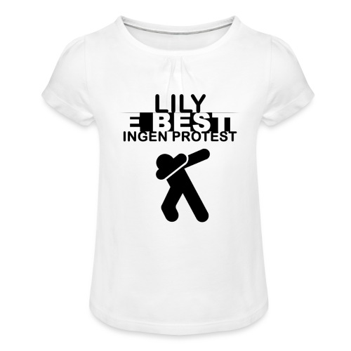 Lily - T-shirt med rynkning flicka