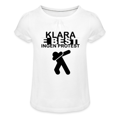 Klara - T-shirt med rynkning flicka