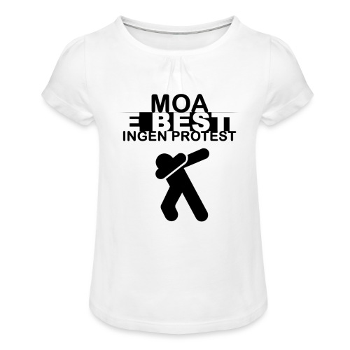 Moa - T-shirt med rynkning flicka