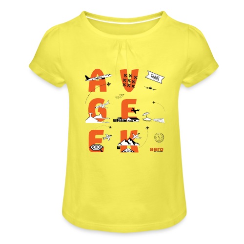 Avgeek - Mädchen-T-Shirt mit Raffungen