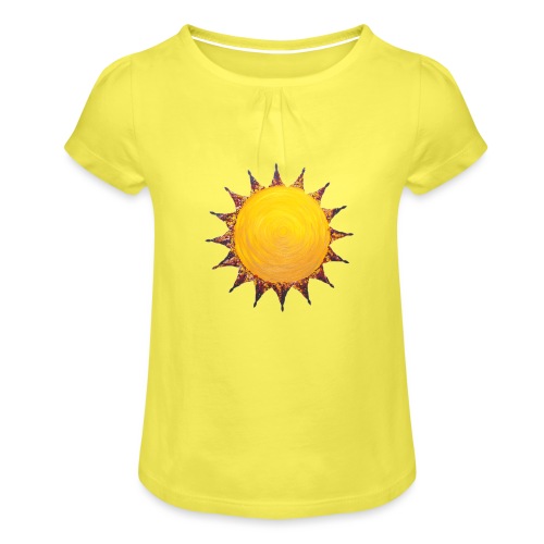 Sonnen-Power - Sonja Ariel von Staden - Mädchen-T-Shirt mit Raffungen