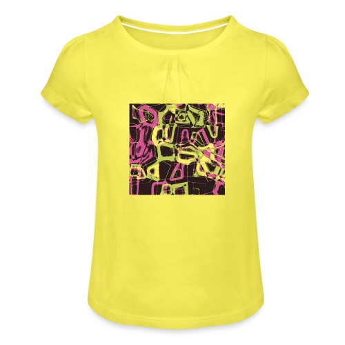 Design 006e - Mädchen-T-Shirt mit Raffungen
