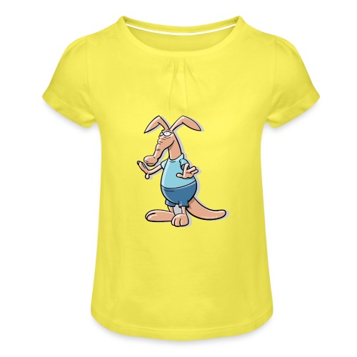 aardvarken - Meisjes-T-shirt met plooien