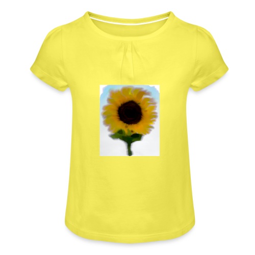 girasol - Camiseta para niña con drapeado