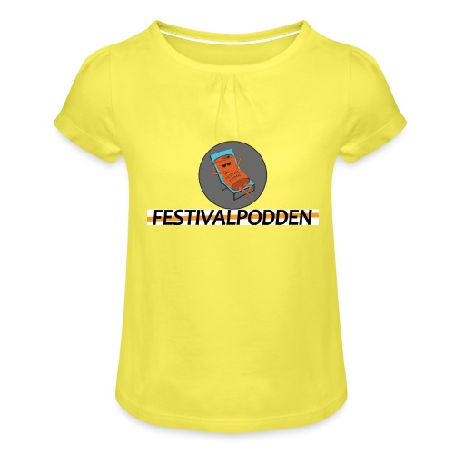 Festivalpodden - Loggorna - T-shirt med rynkning flicka