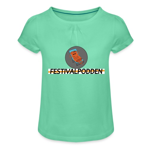 Festivalpodden - Loggorna - T-shirt med rynkning flicka