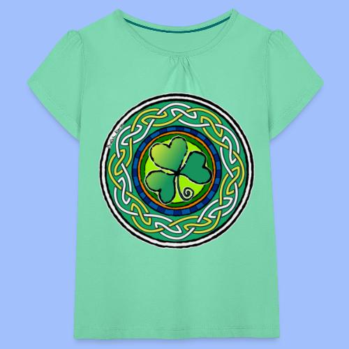 Irish shamrock - T-shirt à fronces au col Fille
