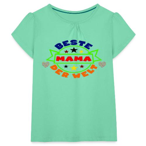 Beste Mama - Mädchen-T-Shirt mit Raffungen