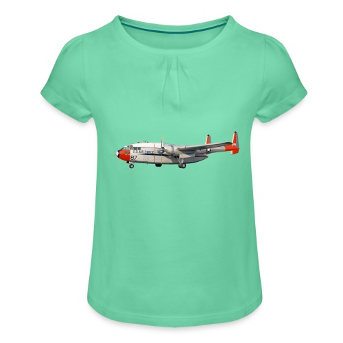 C-119 - Mädchen-T-Shirt mit Raffungen