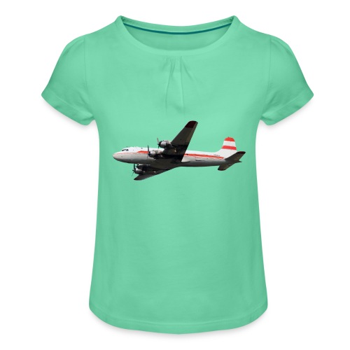 DC-6 - Mädchen-T-Shirt mit Raffungen
