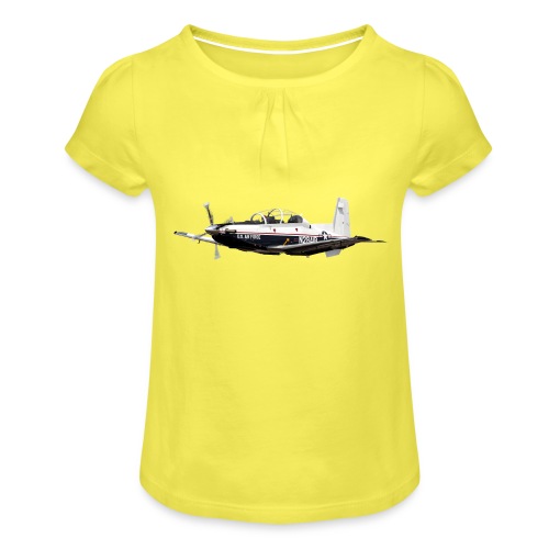 T-6A Texan II - Mädchen-T-Shirt mit Raffungen