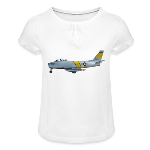 F-86 Sabre - Mädchen-T-Shirt mit Raffungen