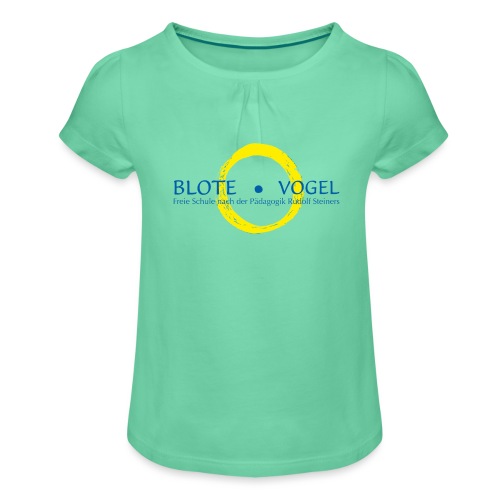 Logo Blote Vogel Standard - Mädchen-T-Shirt mit Raffungen