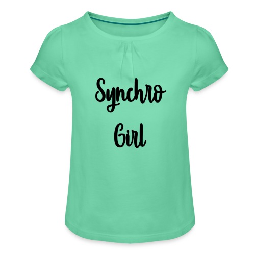 Synchro Girl - Tyttöjen t-paita, jossa rypytyksiä