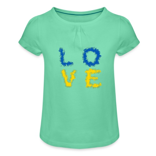LOVE 22.1 - Mädchen-T-Shirt mit Raffungen