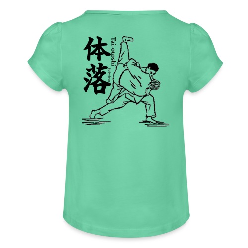 Tai Otoshi - Mädchen-T-Shirt mit Raffungen