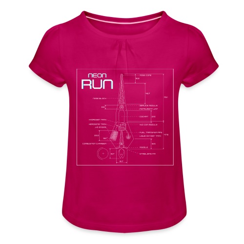 NeonRun - Meisjes-T-shirt met plooien