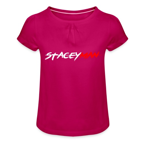 staceyman red design - Girl's T-Shirt with Ruffles