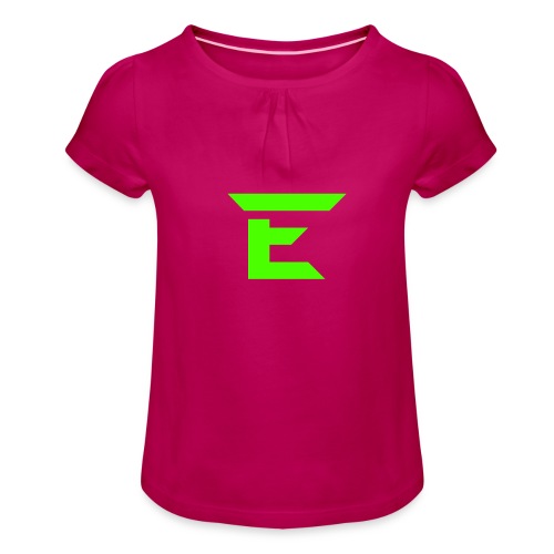 E for Emerald - Girl's T-Shirt with Ruffles