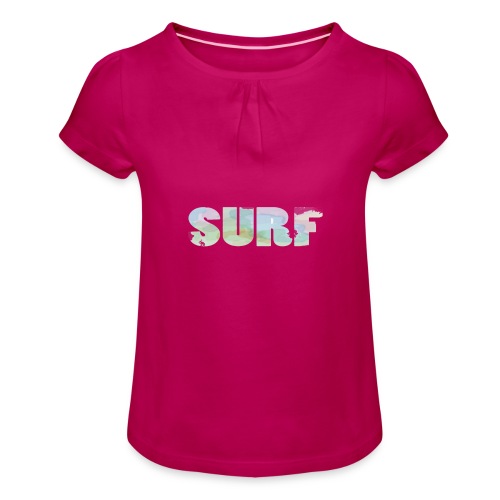 Surf summer beach T-shirt - Girl's T-Shirt with Ruffles