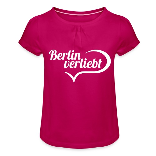 Berlin verliebt - Mädchen-T-Shirt mit Raffungen