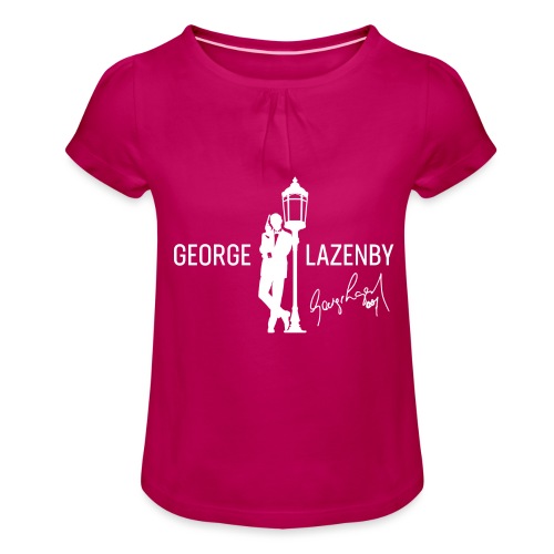 Logo WHITE George Lazenby - Maglietta da ragazza con arricciatura
