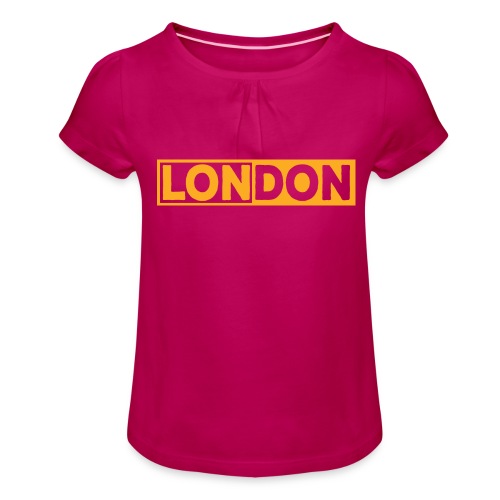 London Souvenir London - Mädchen-T-Shirt mit Raffungen