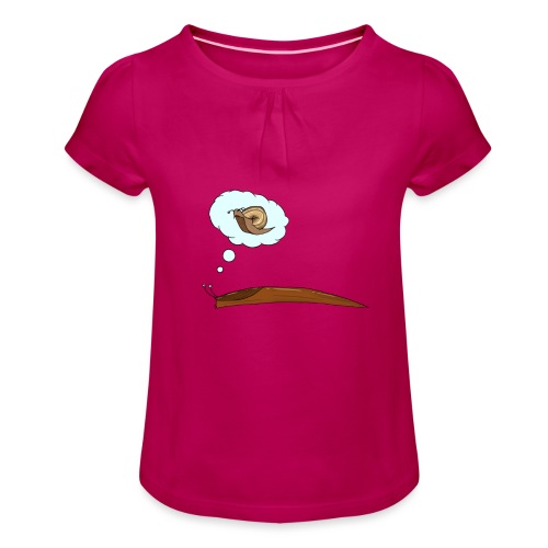 Mathilda - Mädchen-T-Shirt mit Raffungen