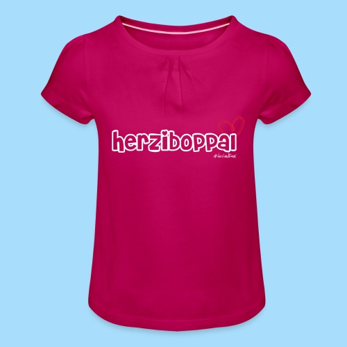 Herziboppal - Mädchen-T-Shirt mit Raffungen