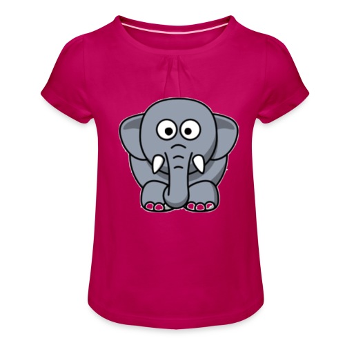 Olifantje - Meisjes-T-shirt met plooien