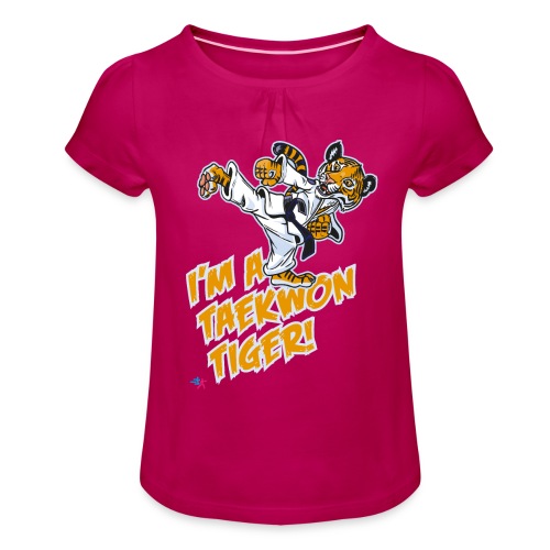 I'm a Discovery Taekwon Tiger! - Girl's T-Shirt with Ruffles
