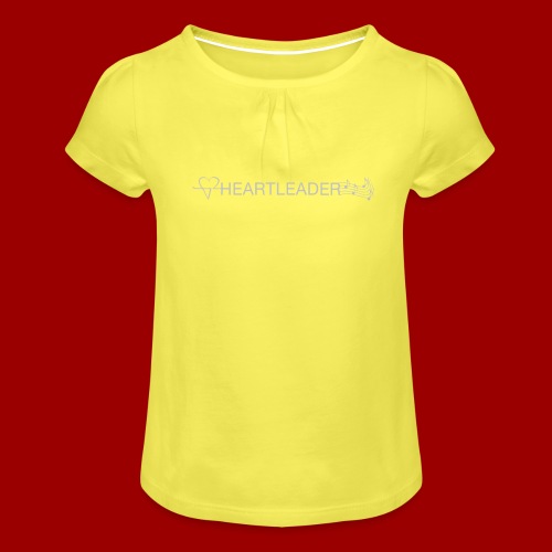Heartleader Charity (weiss/grau) - Mädchen-T-Shirt mit Raffungen