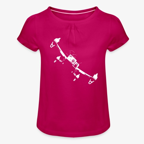 quadflyby2 - Girl's T-Shirt with Ruffles