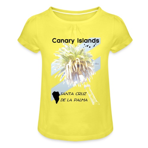 Santa Cruz de La Palma - Mädchen-T-Shirt mit Raffungen