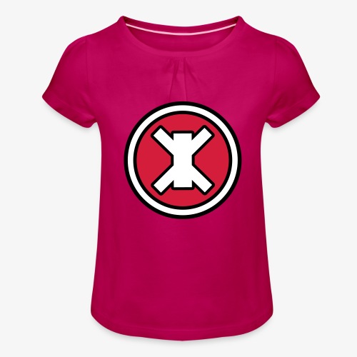 Logo red - Girl's T-Shirt with Ruffles