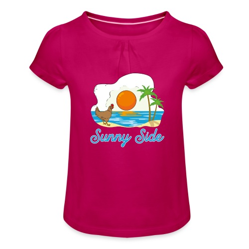 Sunny side - Maglietta da ragazza con arricciatura