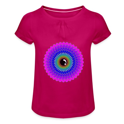 Ruota colori - Maglietta da ragazza con arricciatura