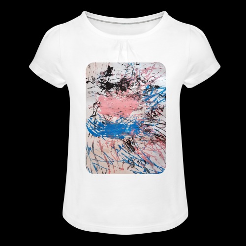 Emelie Kunstwerk V. - Mädchen-T-Shirt mit Raffungen