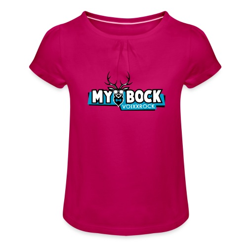 MYBOCK Logo - Mädchen-T-Shirt mit Raffungen