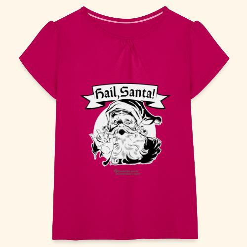 Hail Santa Heavy Metal Weihnachtsmann - Mädchen-T-Shirt mit Raffungen