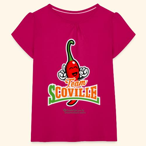 Chili Pepper Team Scoville - Mädchen-T-Shirt mit Raffungen