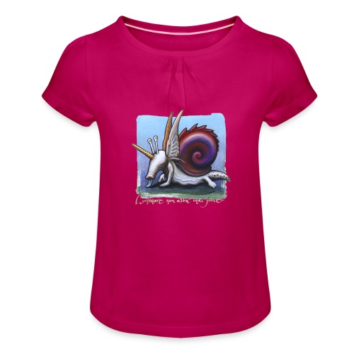 Unichiocciolo - Maglietta da ragazza con arricciatura