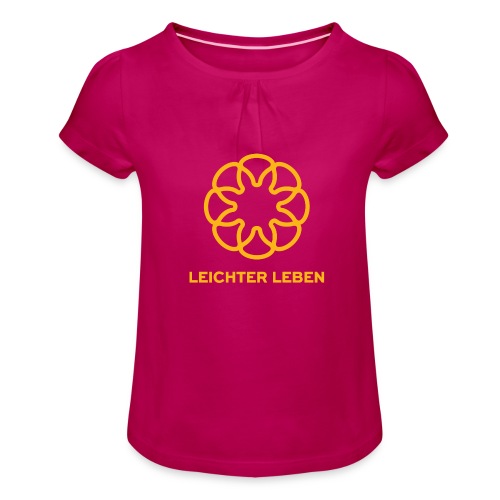 LL Logo - Mädchen-T-Shirt mit Raffungen