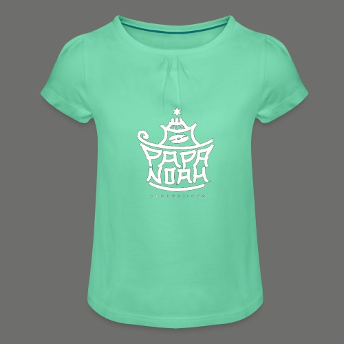 PAPA NOAH white - Mädchen-T-Shirt mit Raffungen