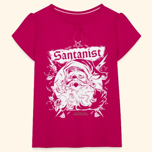 Ugly Christmas Design Santanist - Mädchen-T-Shirt mit Raffungen
